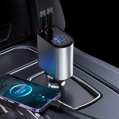 4-in-1 120W Retractable Car Charger