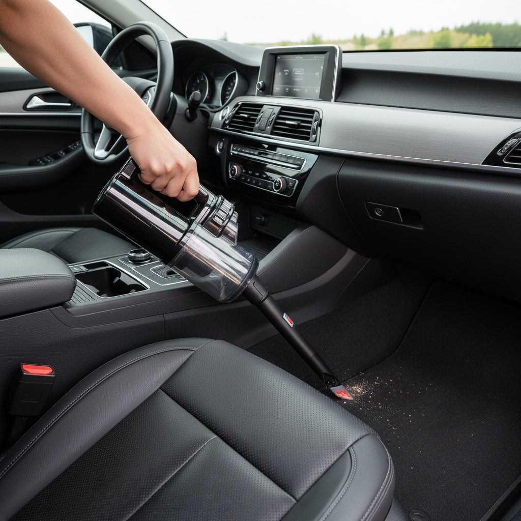 Automobile household dry wet hand-held vacuum cleaner